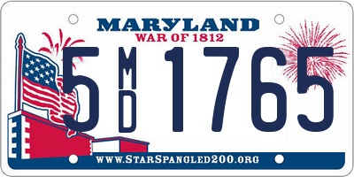 MD license plate 5MD1765