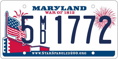 MD license plate 5MD1772