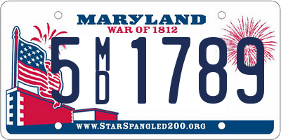 MD license plate 5MD1789