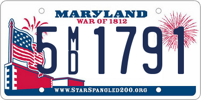 MD license plate 5MD1791