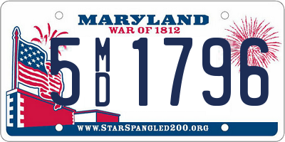MD license plate 5MD1796
