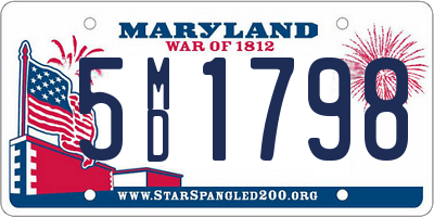 MD license plate 5MD1798