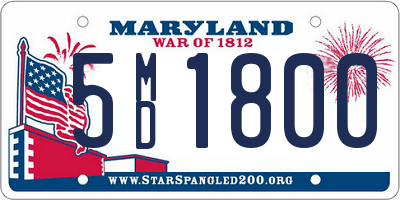 MD license plate 5MD1800