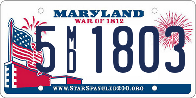 MD license plate 5MD1803