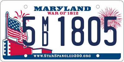 MD license plate 5MD1805