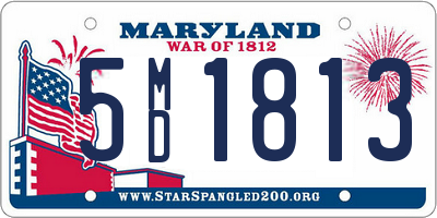 MD license plate 5MD1813