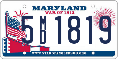 MD license plate 5MD1819