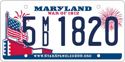 MD license plate 5MD1820