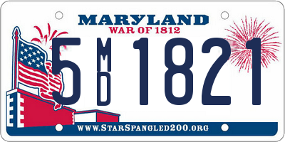 MD license plate 5MD1821