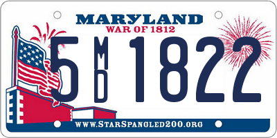 MD license plate 5MD1822