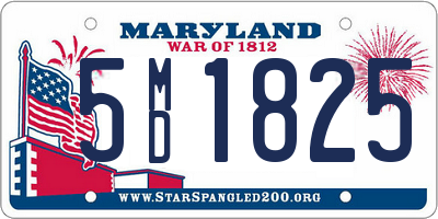 MD license plate 5MD1825