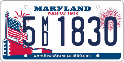 MD license plate 5MD1830