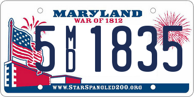 MD license plate 5MD1835