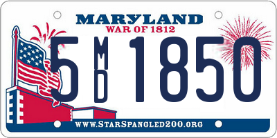 MD license plate 5MD1850