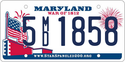 MD license plate 5MD1858
