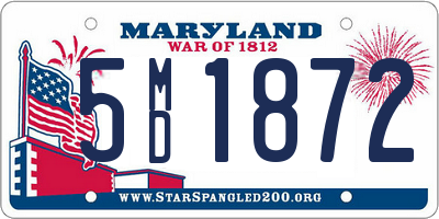 MD license plate 5MD1872