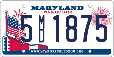 MD license plate 5MD1875