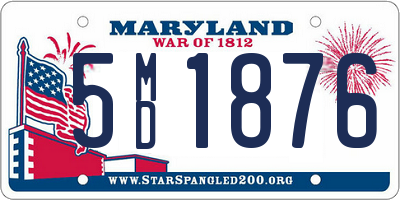 MD license plate 5MD1876
