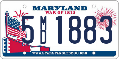 MD license plate 5MD1883
