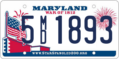 MD license plate 5MD1893