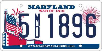 MD license plate 5MD1896