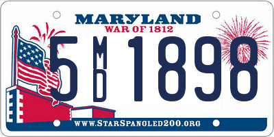 MD license plate 5MD1898