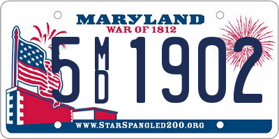 MD license plate 5MD1902