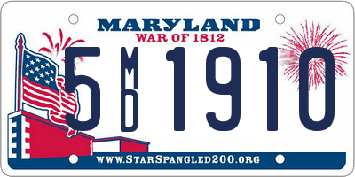 MD license plate 5MD1910