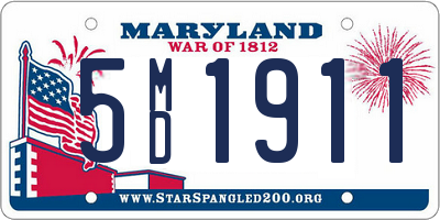 MD license plate 5MD1911