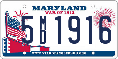 MD license plate 5MD1916