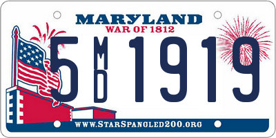 MD license plate 5MD1919