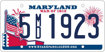 MD license plate 5MD1923