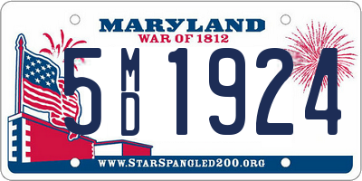 MD license plate 5MD1924