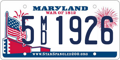 MD license plate 5MD1926