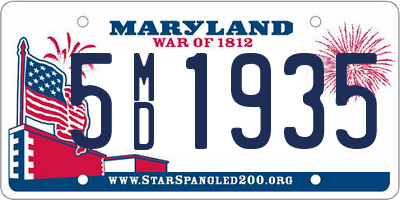 MD license plate 5MD1935