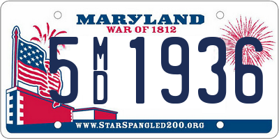 MD license plate 5MD1936