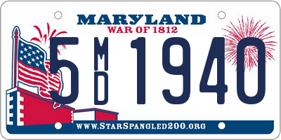 MD license plate 5MD1940