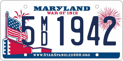 MD license plate 5MD1942