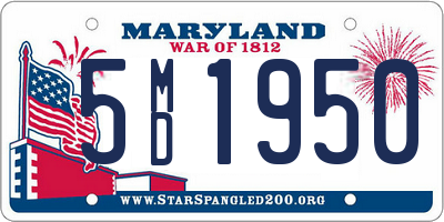 MD license plate 5MD1950