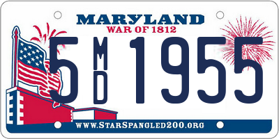 MD license plate 5MD1955