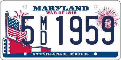 MD license plate 5MD1959