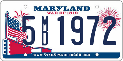 MD license plate 5MD1972