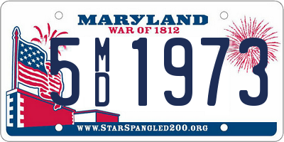 MD license plate 5MD1973