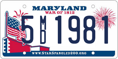 MD license plate 5MD1981