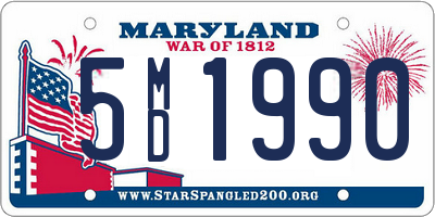 MD license plate 5MD1990