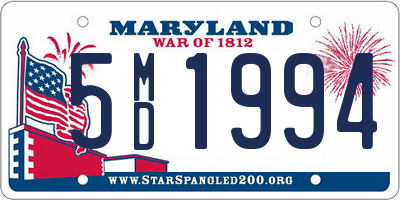 MD license plate 5MD1994