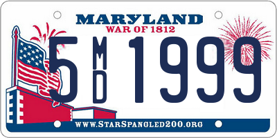 MD license plate 5MD1999