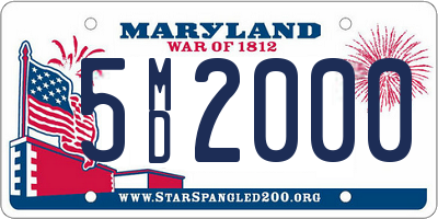 MD license plate 5MD2000