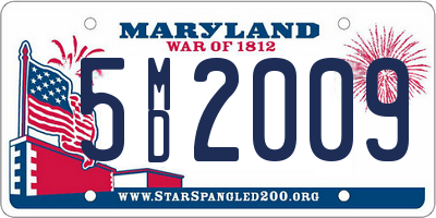 MD license plate 5MD2009