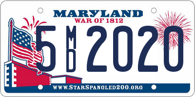 MD license plate 5MD2020